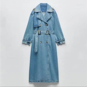 🚨SOLD🚨Denim maxi trench coat